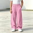 thumbnail image 6 of Nugftut Girls Sweatpants Elastic Waist Loose Wide Leg Pants with Pockets Sizes 9-10, 6 of 9