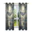 thumbnail image 7 of Yayeee Window Curtains Light Filtering 63"x42" Grommet Panel Pair Home Living Room Decor, Whale and Moon, 7 of 7
