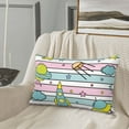 thumbnail image 5 of Gukieu Space Doodle Print Plush Pillow Cover, Hidden Zipper Pillow Protector without Pillow Core, Suitable for Bedroom, Office, Car Decoration-14"x20", 5 of 6