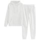 thumbnail image 1 of Sonducket El chándal con capucha de los deportes del poliéster para las mujeres cómodas y elegantes suda las sudaderas con capucha del conjuntos de ropa blanco+XXXL, 1 of 6