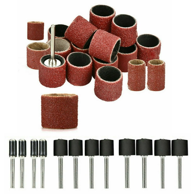 252 PCS Sanding Drum Kit Nail Drill Bits Polished Dremel