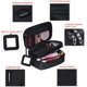 thumbnail image 3 of Makeup Bag Organizer, Portable Travel Toiletry Bag for Women, Large Capacity Double Layers Make up Bag With Brush Compartment and Handle, Black Cosmetic Bags for Women Travel Must Haves, 3 of 5