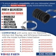 thumbnail image 3 of Whole Parts Dishwasher Hose Kit Part# W11419334 - Replacement & Compatible with Some Jenn Air, Kenmore, Kitchen Aid, Maytag and Whirlpool Dishwashers, 3 of 6