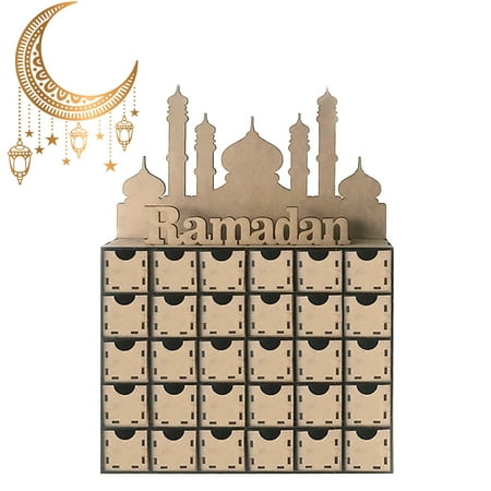 2019 Wooden MDF Ramadan DIY Countdown Drawer Board Eid Mubarak Muslim Islam Ramadan Calendar (Best Countdown App 2019)
