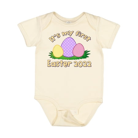 

Inktastic It s My 1st Easter 2022 Pastel Colored Eggs Gift Baby Boy or Baby Girl Bodysuit