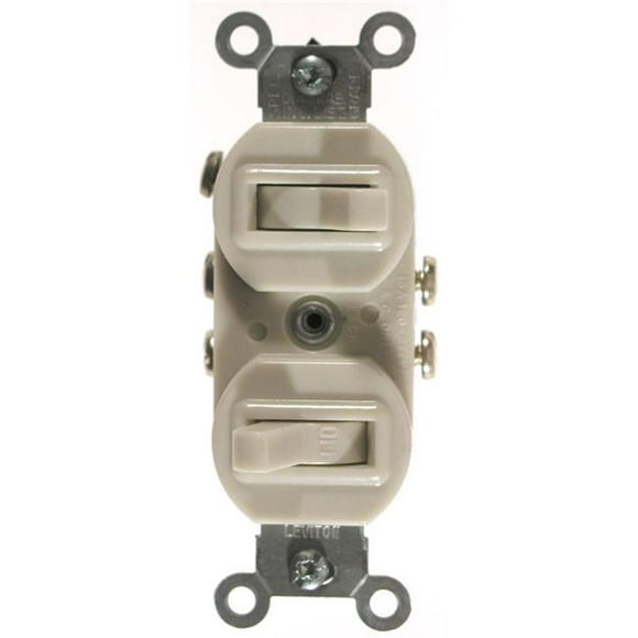Leviton White Commercial Grade 3-Way AC Combination Switch Toggle  R62-05241-0WS