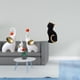 thumbnail image 2 of Esculturas de elefantes y gatos, figuras de animales, artesanías de resina, decoraciones de escritorio para sala de estar, dormitorio, entrada, estant, 2 of 8