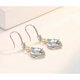 thumbnail image 3 of Silver Drop Earrings For Women Girl, Dangle Earrings With Cubic Zirconia Gift, 3 of 5