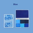 thumbnail image 1 of 8 Style Inkpad Ink Stamp Pad Colorful Cartoon Craft Ink Pad Set for DIY Funny Work Fingerprint Scrapbooking Accessories Blue, 1 of 6
