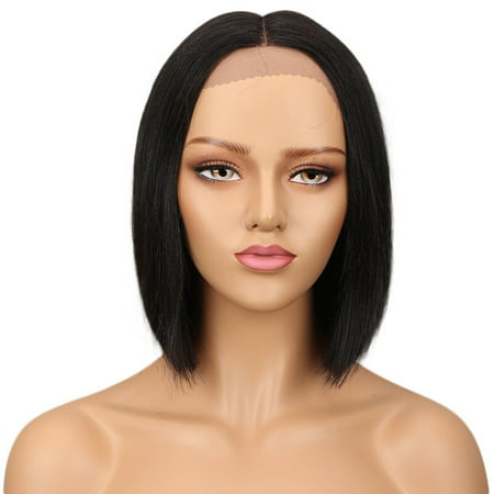 Noble Human Hair Lace Front Wigs For Women Brazilian Remy Hair Straight Short Bob Wig Pre Plucked Black Brown wig free