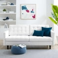 thumbnail image 2 of Tufted Sofa, Fabric, White, Modern Contemporary Urban Design, Living Lounge Room Hotel Lobby Hospitality, 2 of 9