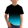 thumbnail image 2 of Jamsmile Toddler Boys Tshirts Short Sleeve Gradient Color Print Knit Tee Shirts Summer Crewneck Kids Boys T-Shirts Tops, 2 of 5