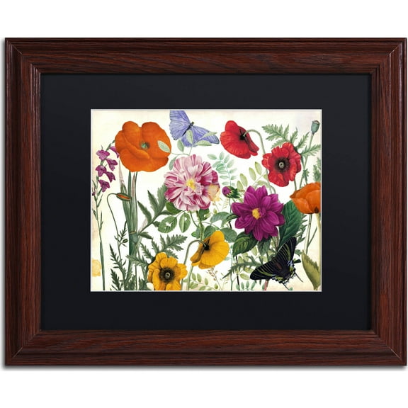 Trademark Fine Art "Printemps I" Canvas Art by Color Bakery, Black Matte, Wood Frame