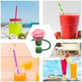 thumbnail image 5 of JoyMoreHome Rose Flower Straw Covers, Silicone Straw Toppers, Dust Proof Plugs, Protector, Drinking Dust Cap for Accessories, 5 of 5