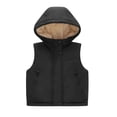 thumbnail image 6 of BCSIOAOI Girls Puffer Vest,Fleece Lined Full Zip Hooded Sleeveless Warm Vest with Pockets Black 11-12 Years, 6 of 8