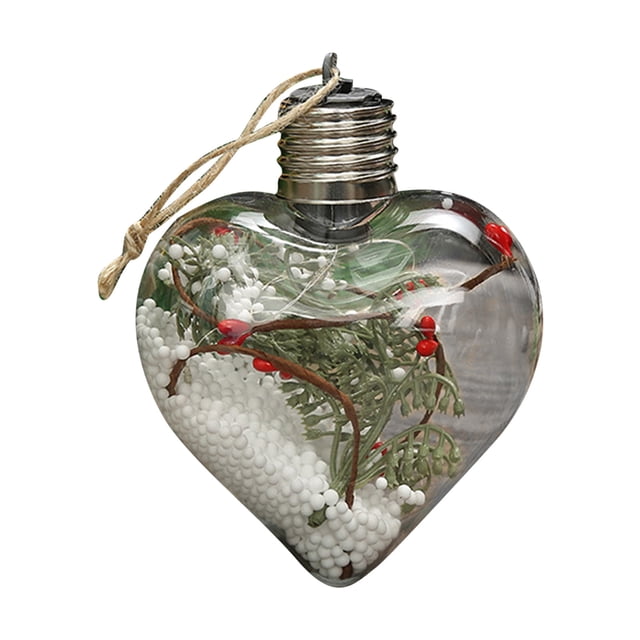 IROINID Christmas LED Transparent Christmas Ball Christmas Tree Pendant Glowing
