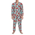 thumbnail image 3 of Hirioo Watermelon for Men's Pajama Sets 2 Piece Pjs Men's Long-Sleeved Pajama Set Button Down Sleepwear,S-XXL-X-Large, 3 of 7