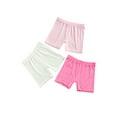 thumbnail image 4 of ZIYIXIN 3Pcs Pack Kids Toddler Baby Girls Summer Safety Pant Children Anti-Emptied Stretch Mid-Rise Solid Short Pants Rose Red Pink White 5-6 Years, 4 of 7