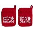 thumbnail image 2 of ZDWQFA 1 Pair Christmas Potholders with Pocket Potholder Kitchen Hot Pad Oven Mitts Farmhouse Hot Potholders Cookie Bag for Christmas Kitchen Gift Cooking Baking, 2 of 7