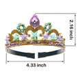 thumbnail image 4 of Collar de princesa sirena para niños, pulsera de perlas de concha, accesorios de fiesta del mundo submarino para niños, decoración de cosplay, 4 of 4