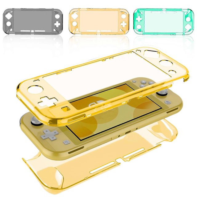 Étui de Protection pour Switch Lite, Coque Rigide en TPU Antichoc et Antidérapante pour Switch Lite avec Poignées de Pouce Nintendo Switch (Jaune)