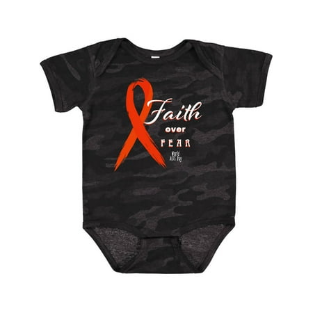 

Inktastic Faith Over Fear World AIDS Day with Red Ribbon Gift Baby Boy or Baby Girl Bodysuit