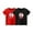Red/Black, variant on 2-Pack Girls Cute T-Shirt Kids Summer Short Sleeve Tops Rabbit Casual Cotton Crew Neck Graphic Tees Loose Blouses Vacation, Black, 6 Years