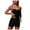 Black, variant on BOBOGOJP Women's Tankini Swimsuit Tummy Control Ruched Two Piece Bathing Suit Push Up Modest Swim Suits with Shorts XL for Size Navy
