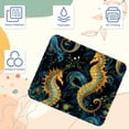 thumbnail image 3 of Sea Horse 8.3x9.8 Inch Square Printed Desk Mat Mouse Pad for Office and Gaming, Non-Slip Rubber Bottom, 3 of 6