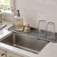 thumbnail image 7 of Silicone Faucet Splash Guard, Sloped Drainage Mat with Water Catcher, Non Slip Sink Mat for Kitchen Counter and Bathroom Vanity, 7 of 7
