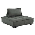 thumbnail image 2 of Modway Saunter Tufted Fabric Armless Chair in Gray, 2 of 9