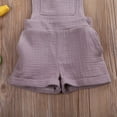 thumbnail image 4 of PENGXIANG Unisex Infant Baby Square Neck Romper Pure Color Strap Bodysuit, 4 of 8