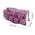 thumbnail image 5 of Sofa Armrest Storage Bag 14 Pockets Large Capacity Waterproof Bedside Storage Hanging Organiser for Remote Control Phone Purple, 5 of 5