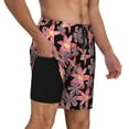 thumbnail image 3 of Daiia Lilies Flowers Mens Swim Trunks Swim Shorts Quick Dry Swim Shorts with Mesh Lining Pockets-XX-Large, 3 of 9