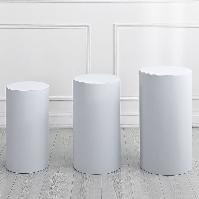 Juego de 3 Fundas de Spandex para Soporte de Cilindro Uxcell, Gris (Tela Elástica-Pequeño)