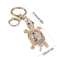 thumbnail image 5 of Loamitoy Keychain Pendant, 3D Turtle Design Key Holder with Sparkling Rhinestones Inlaid, Easy to Attach Lucky Charm for Keys Bags Gift Accessory, 5 of 7