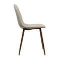 thumbnail image 4 of Camden Mid Century Fabric Dining Chairs with Dark Walnut Wood Finished Legs, Set of 2, Wheat, 4 of 6