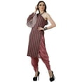 thumbnail image 3 of Moomaya Designer Printed One Shoulder Bell Sleeve Kurti w/ Pants Ethnic Clothing Sets For Women, 3 of 7