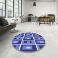 thumbnail image 4 of Ahgly Company Machine Washable Indoor Square Transitional Purple Mimosa Purple Area Rugs, 6' Square, 4 of 7