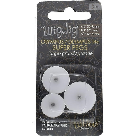 The Beadsmith Wig Jig Olympus Super Peg - Wire Elements by The Beadsmith – Large Size, 3 Pieces, Nylon with Metal Pins, 5/8, 3/4 and 7/8 Inch Sizes - Used for Making Wire Components & Jewelry Designs