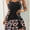 Black Flower, variant on Women's Tankini Swimsuits Tummy Control Two Piece Bathing Suits Modest Swim Tank Top with Skirt Bottom 2026