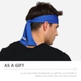 thumbnail image 6 of SHISUYAN Men's Non-Elastic Sports Headband for Yoga, Cycling, Basketball (Blue), 6 of 6