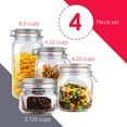 thumbnail image 7 of Home Basics 4-Piece Glass Canister Set, Clear, 7 of 7