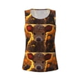 thumbnail image 3 of Picia Sunset Sunflower Cow Pattern Women's Workout Tank Top,Breathable Activewear,Slim Fit Athletic Top,Versatile Workout Moisture-wicking top-Medium, 3 of 9