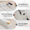 thumbnail image 2 of ZIVACATE 3 in 1 Convertible Sleeper Sofa Bed Couch 65'' Pull Out Futon Loveseat Chaise Lounge with 360 Degree Swivel Side Table For Living Room Office, 2 of 7