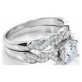 thumbnail image 3 of Conjunto nupcial JeenMata de moissanita de corte redondo de 1,25 quilates - Conjunto nupcial - Anillo infinito - Anillo para siempre - Anillo de promesa - Bañado en oro blanco, 3 of 9