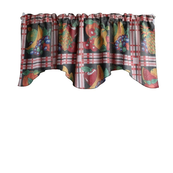 Scalloped Valance Cotton Fruit Bundle Print 58" Wide / 20" Tall
