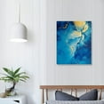 thumbnail image 4 of JEUXUS  Canvas Wall Art For Living Room Wall Decorations For Bedroom Modern Bathroom Wall Decor Painting Blue Abstract Pictures Artwork Inspirational Canvas Art Prints Kitchen Home Decor, 4 of 5