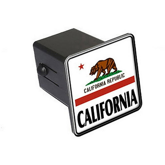 California Flag 2" Tow Trailer Hitch Cover Plug Insert