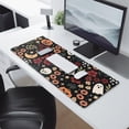 thumbnail image 2 of Long Mouse Pads for Desk,Halloween Floral Ghosts Pattern Desk Mats on Top Of Desks, Desk Mouse Pad Extra Large with 3mm Non-Slip Base and Stitched Edge for Gaming,Office,Work,Home 31.5x11.8in, 2 of 5